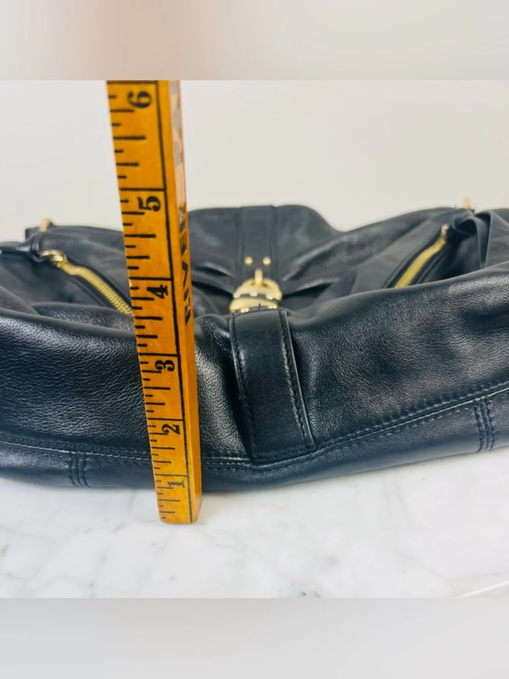 Steven by Steve Madden Black Leather Shoulder Bag – Hobo / Satchel Style - Picture 15 of 15